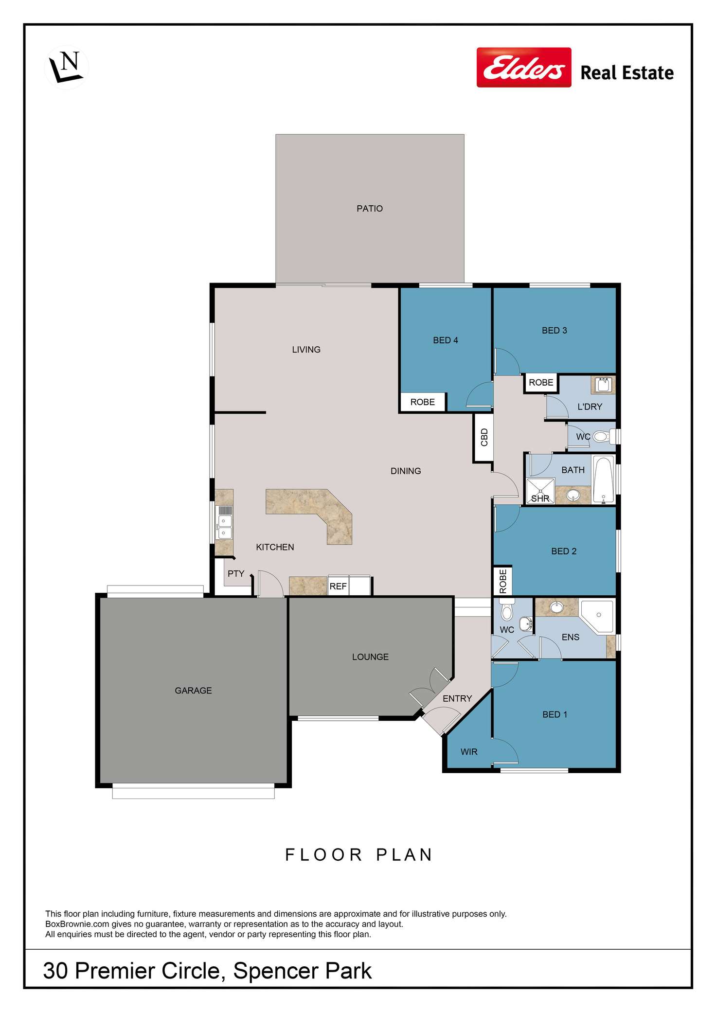Floorplan of Homely house listing, 30 Premier Circle, Spencer Park WA 6330