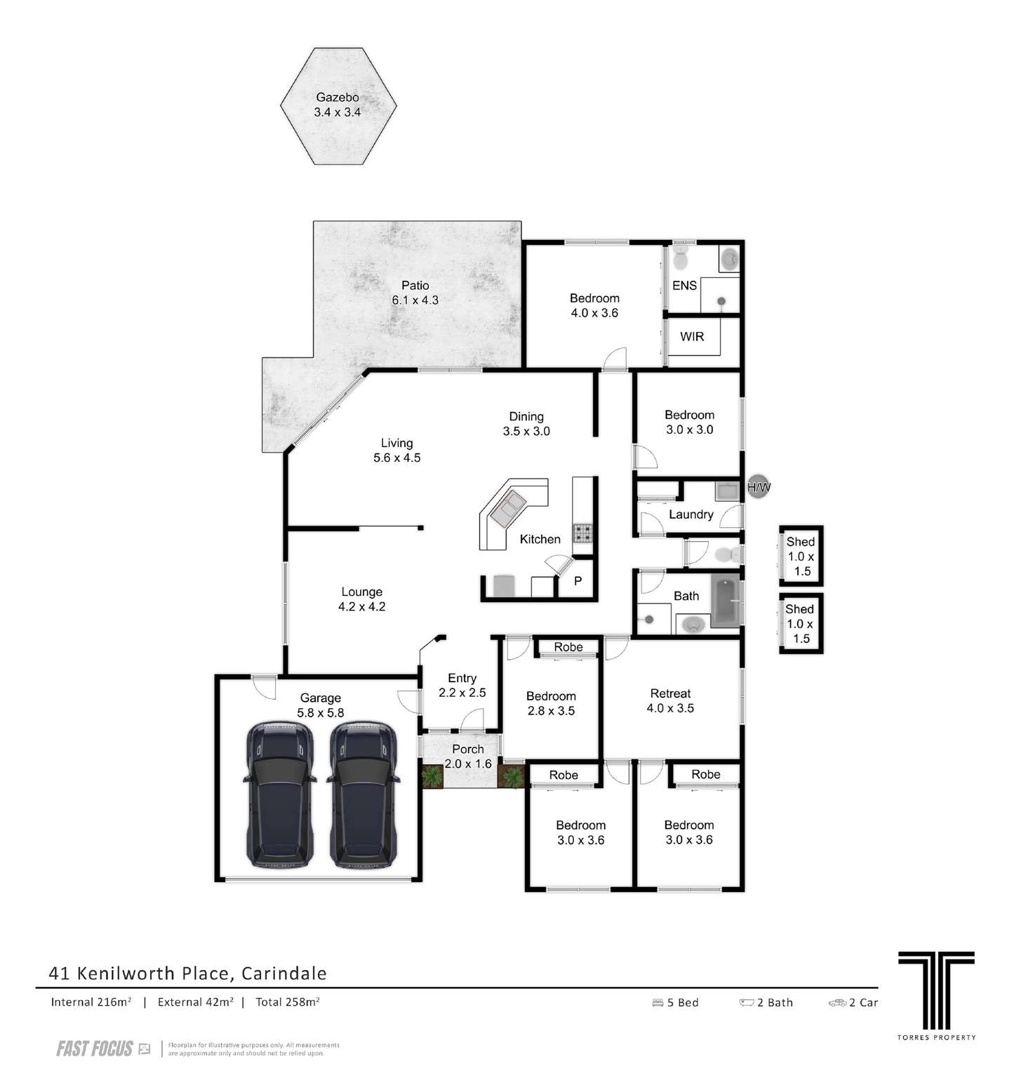 Floorplan of Homely house listing, 41 Kenilworth Place, Carindale QLD 4152