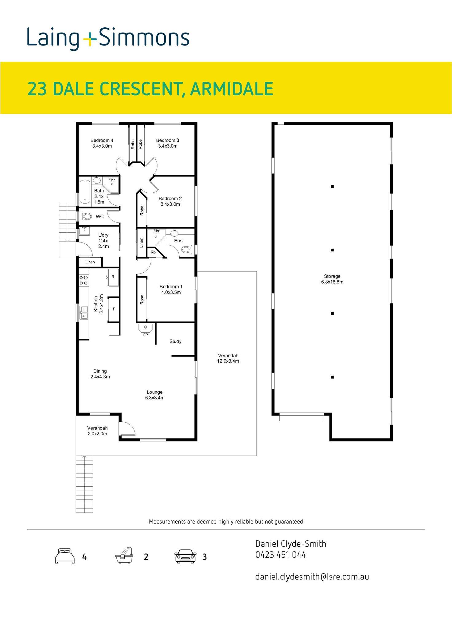 Floorplan of Homely house listing, 23 Dale Crescent, Armidale NSW 2350