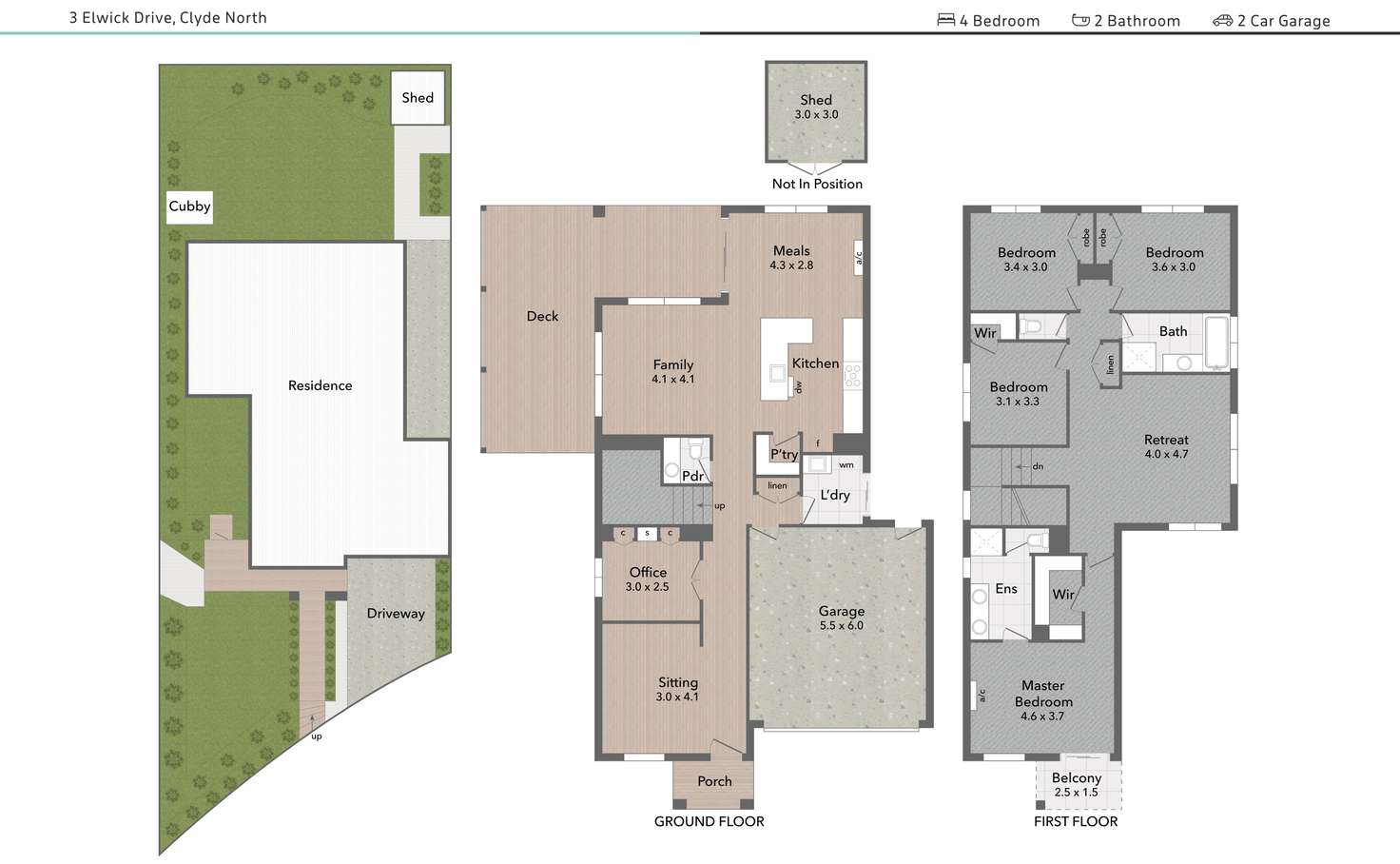 Floorplan of Homely house listing, 3 Elwick Drive, Clyde North VIC 3978