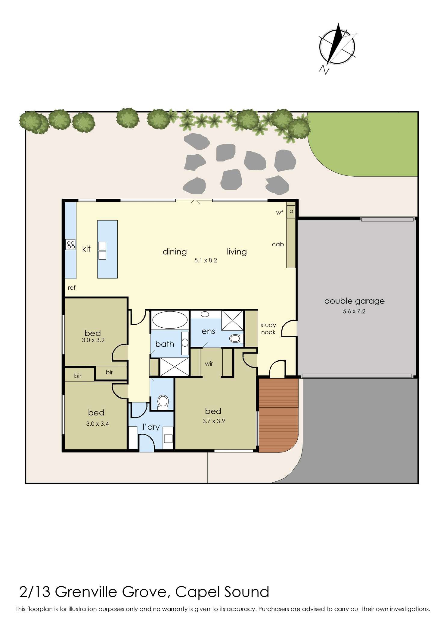 Floorplan of Homely house listing, 2/13 Grenville Grove, Capel Sound VIC 3940