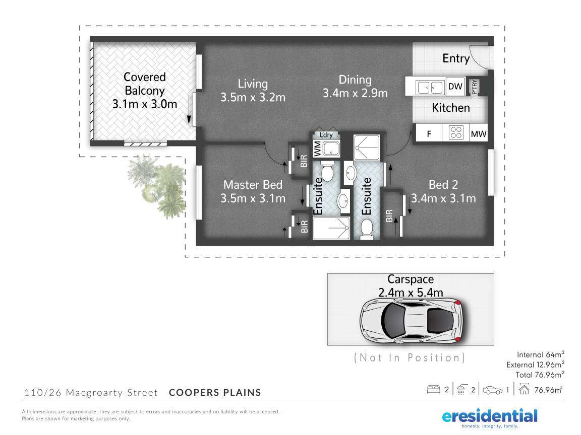 Floorplan of Homely unit listing, 110/26 Macgroarty Street, Coopers Plains QLD 4108