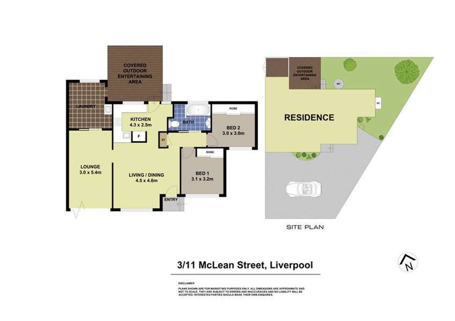 Floorplan of Homely villa listing, 3/11 McLean Street, Liverpool NSW 2170