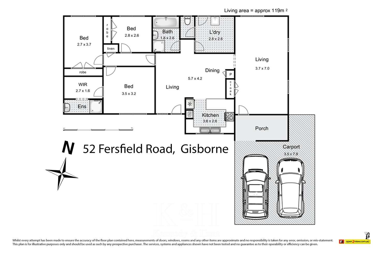 Floorplan of Homely house listing, 52 Fersfield Road, Gisborne VIC 3437