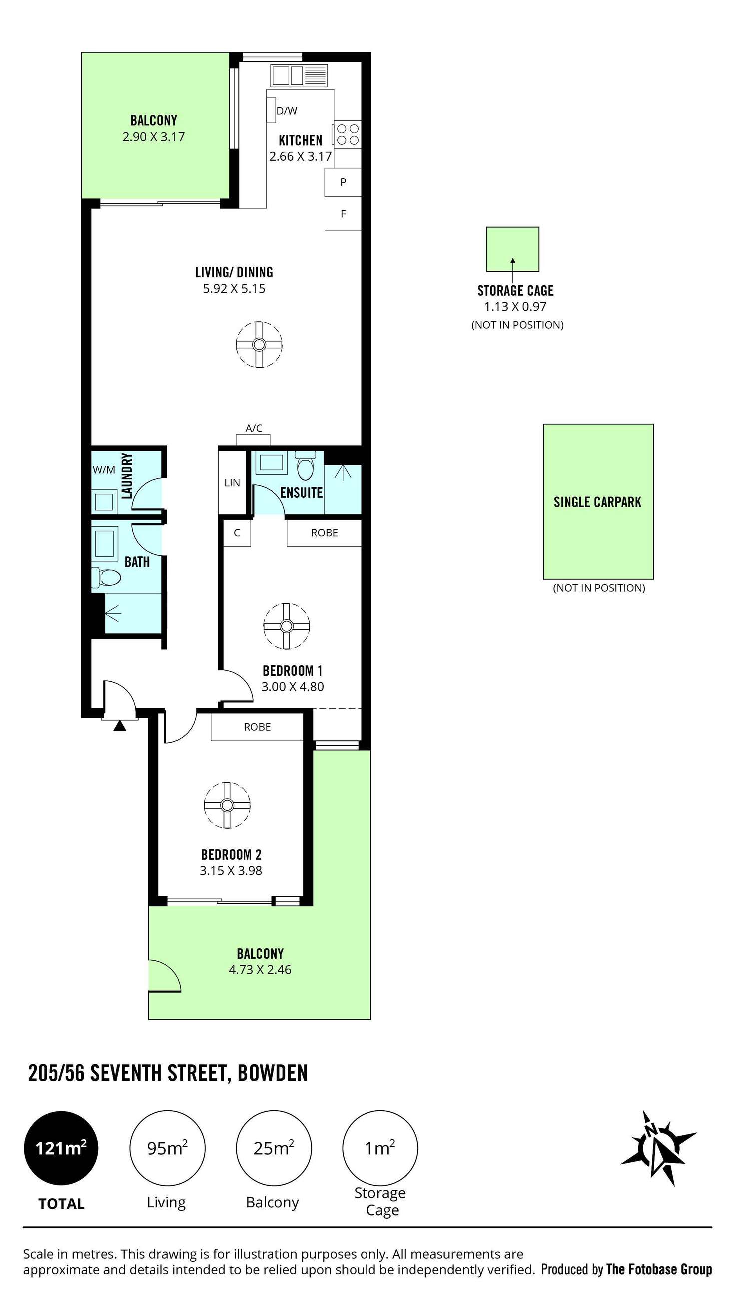 Floorplan of Homely apartment listing, 205/50-58 Seventh Street, Bowden SA 5007