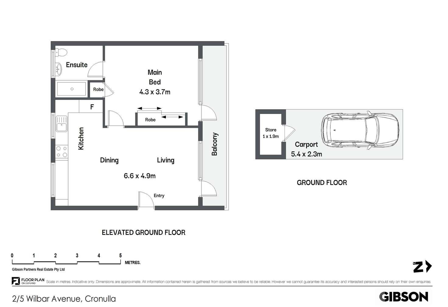 Floorplan of Homely unit listing, 2/5 Wilbar Avenue, Cronulla NSW 2230