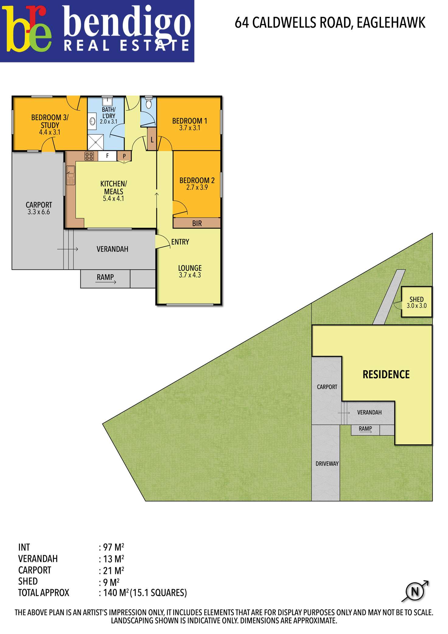 Floorplan of Homely house listing, 64 Caldwells Road, Eaglehawk VIC 3556