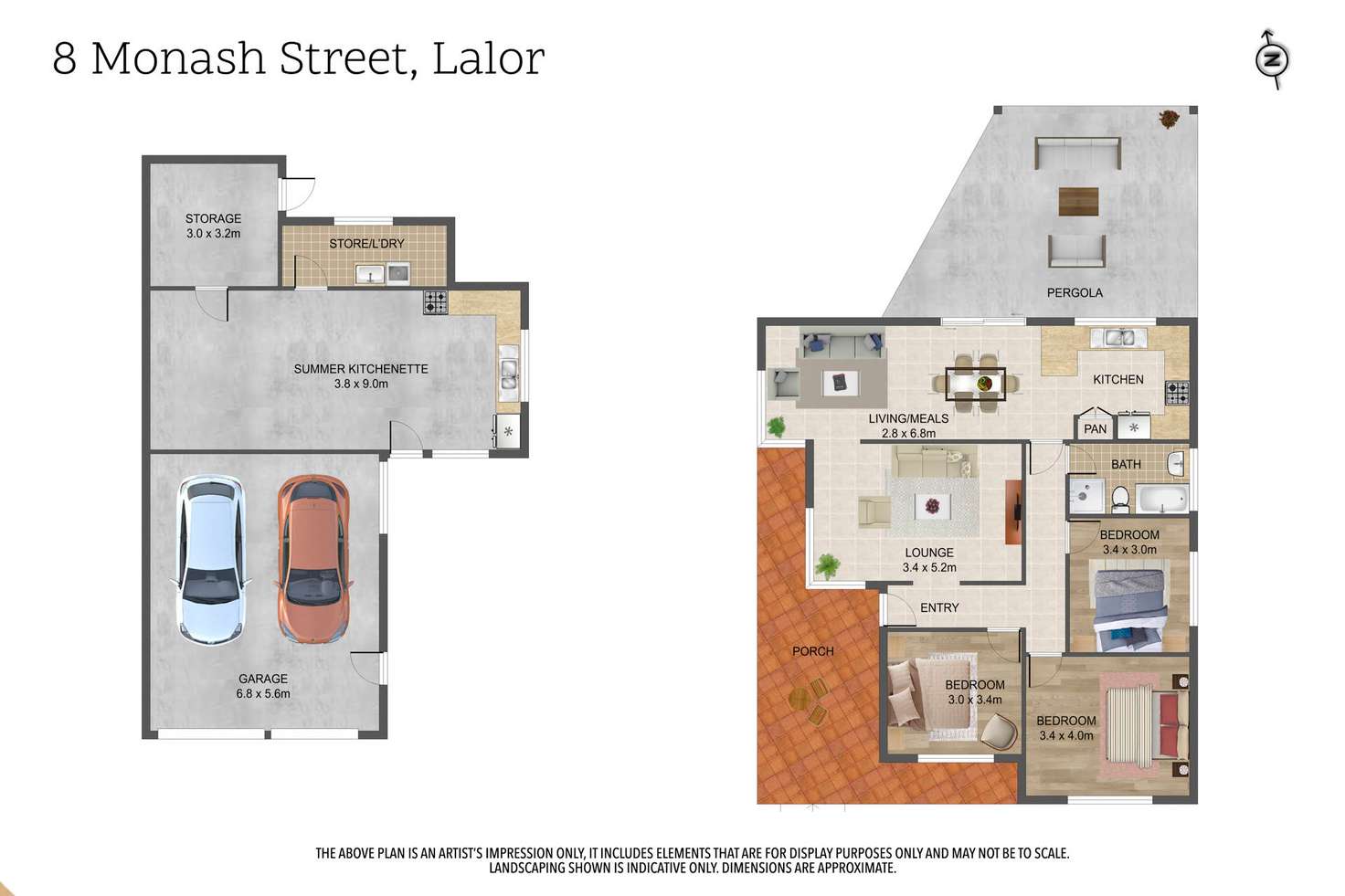 Floorplan of Homely house listing, 8 Monash Street, Lalor VIC 3075