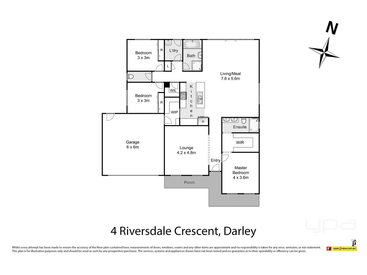Floorplan of Homely house listing, 4 Riversdale Crescent, Darley VIC 3340