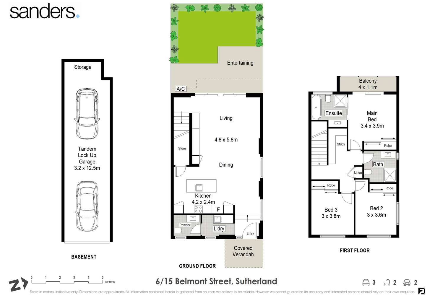 Floorplan of Homely townhouse listing, 6/15 Belmont Street, Sutherland NSW 2232