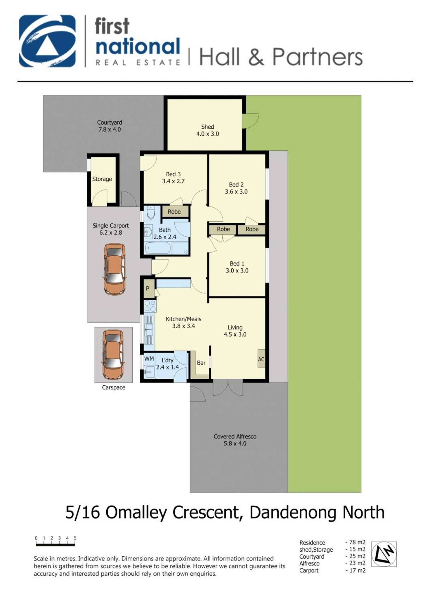 Floorplan of Homely unit listing, 5/16 O'Malley Crescent, Dandenong North VIC 3175