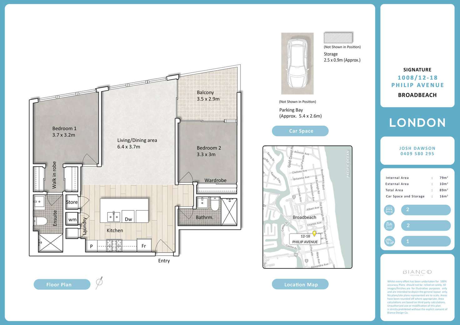Floorplan of Homely unit listing, 1008/12 Philip Avenue, Broadbeach QLD 4218
