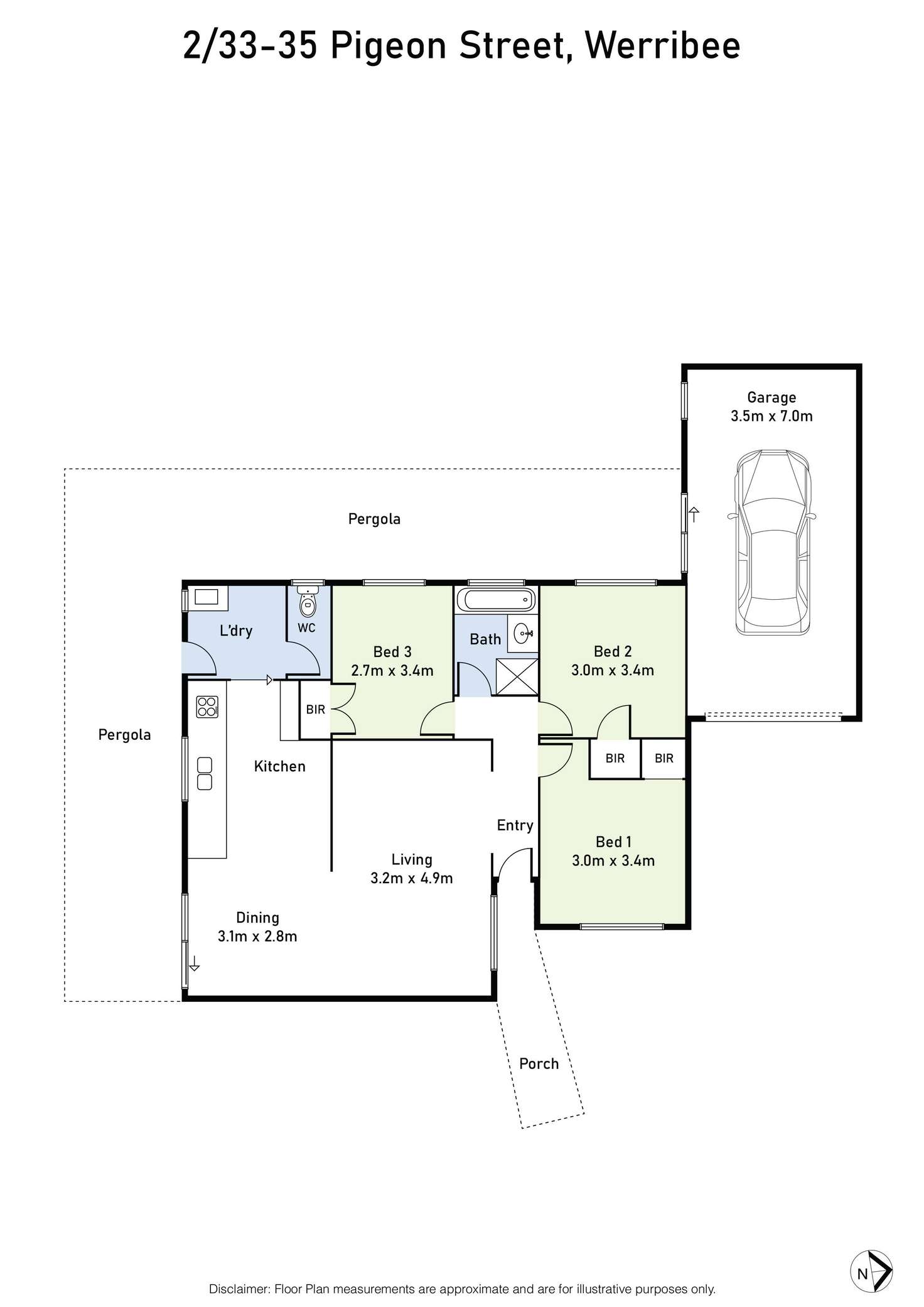 Floorplan of Homely house listing, 2/33 Pigeon Street, Werribee VIC 3030