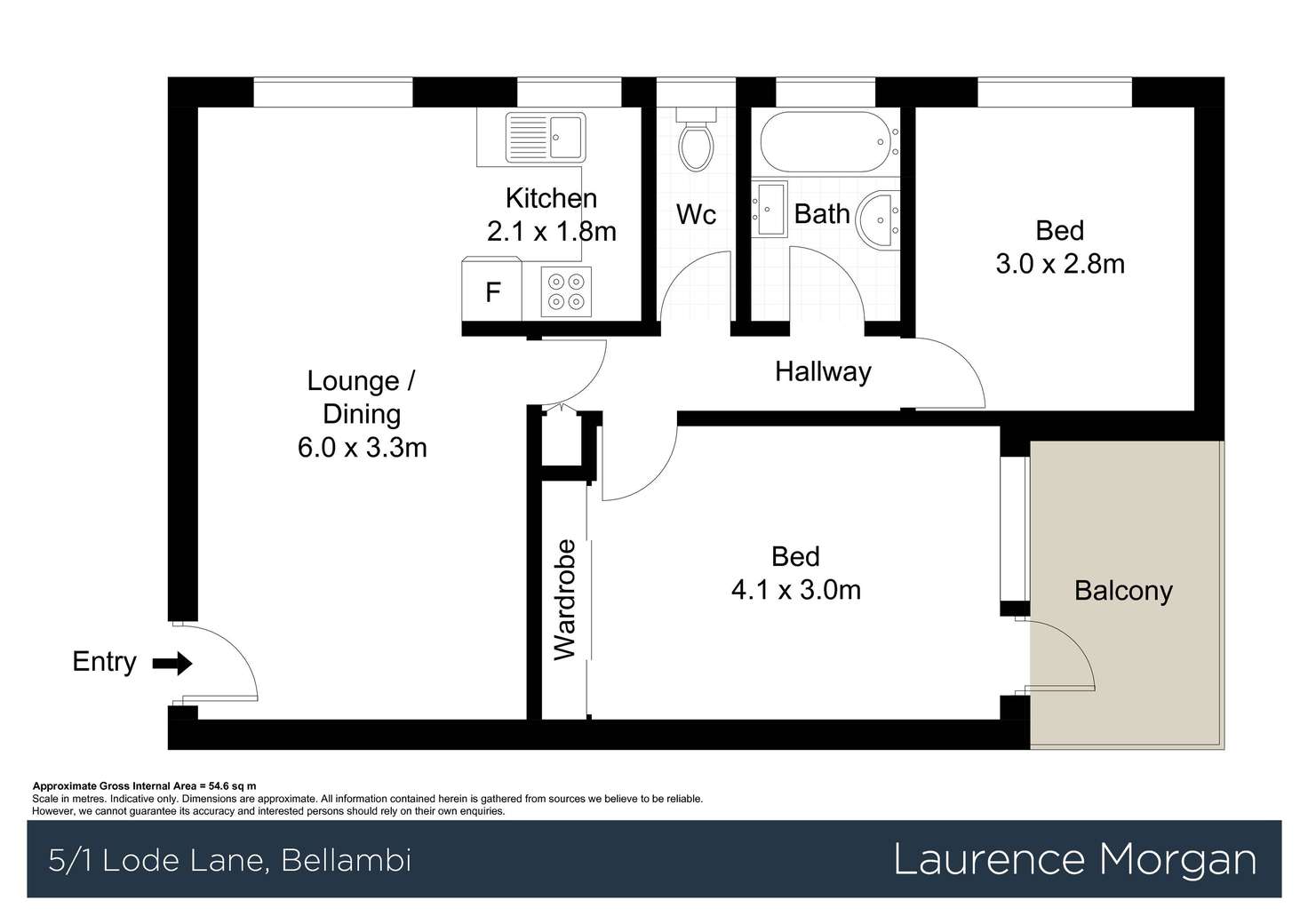 Floorplan of Homely apartment listing, 5/1 Lode Lane, Bellambi NSW 2518