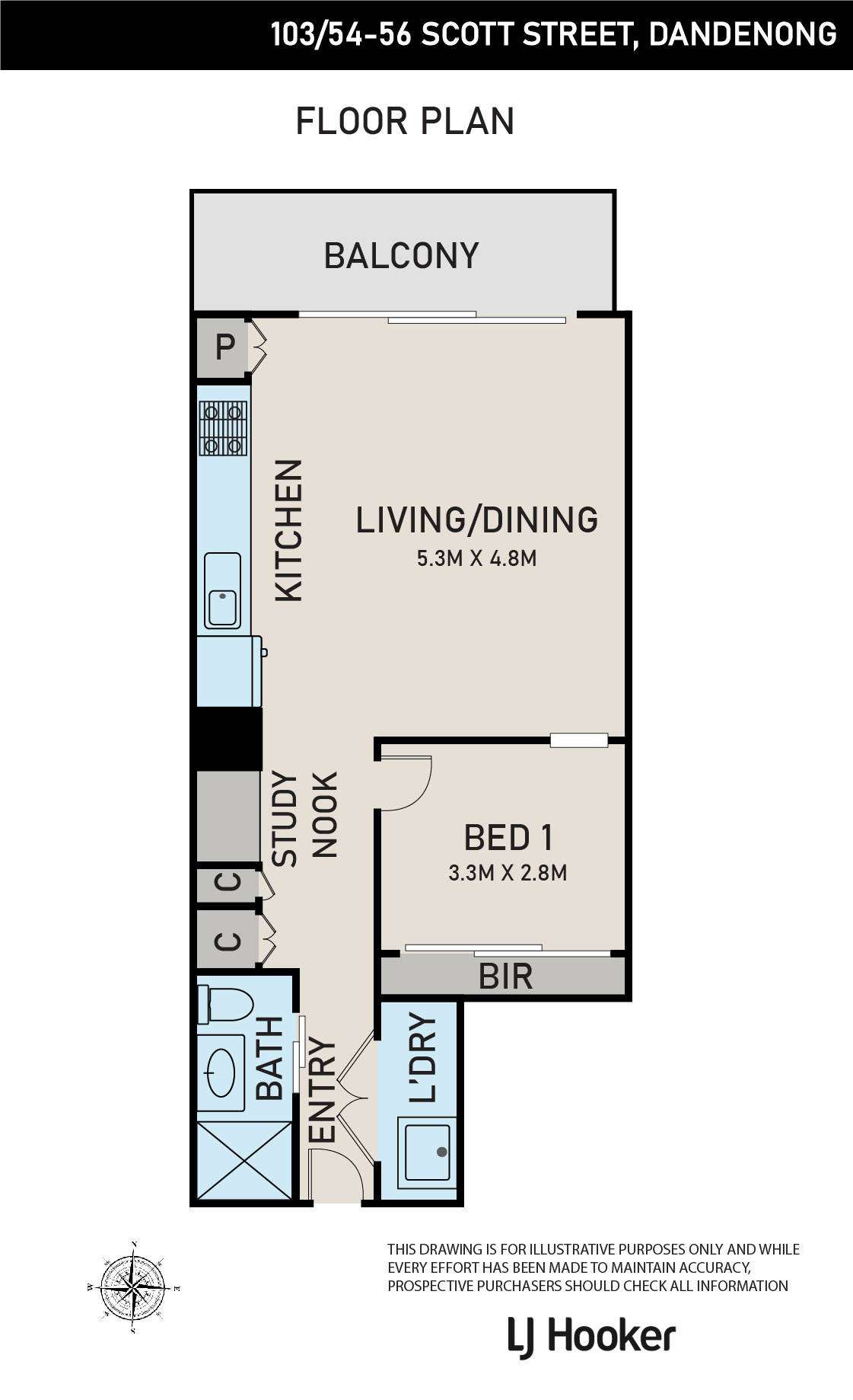 Floorplan of Homely unit listing, 103/54-56 Scott Street, Dandenong VIC 3175