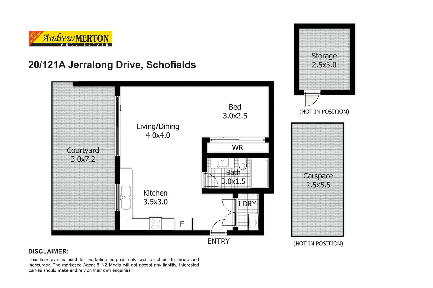 Floorplan of Homely apartment listing, G20/121A Jerralong Drive, Schofields NSW 2762