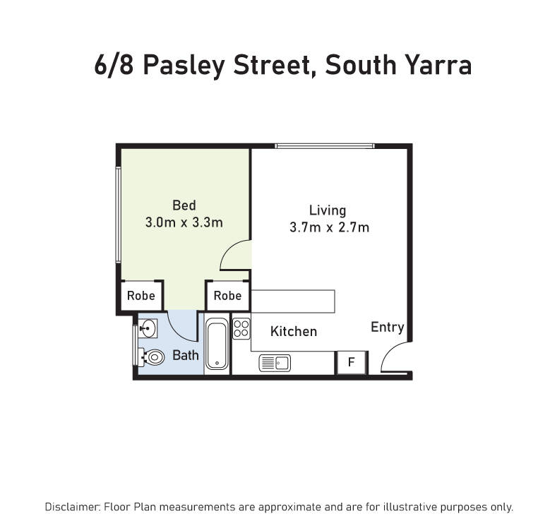 Floorplan of Homely apartment listing, 6/8 Pasley Street, South Yarra VIC 3141