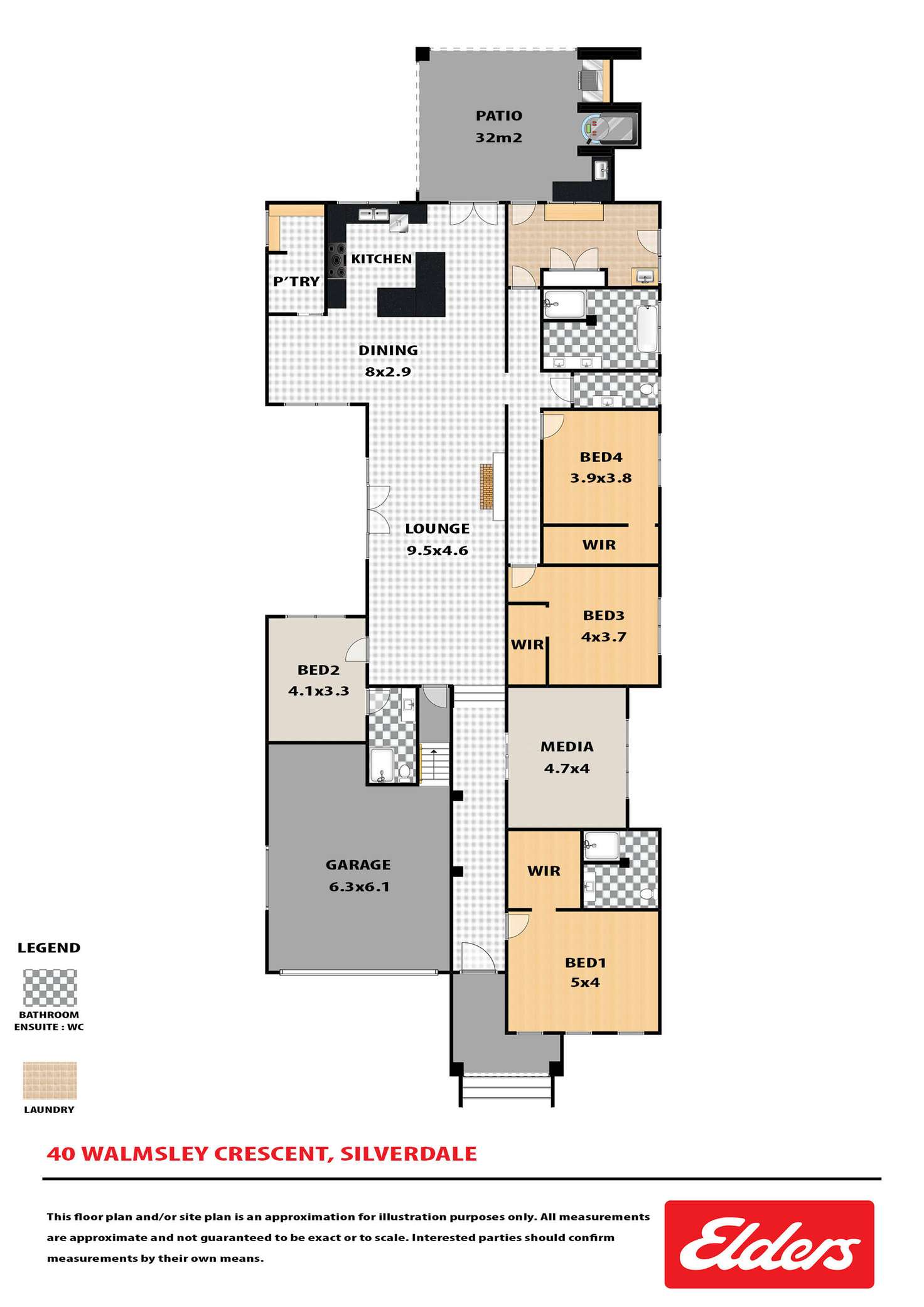 Floorplan of Homely house listing, 40 Walmsley Crescent, Silverdale NSW 2752