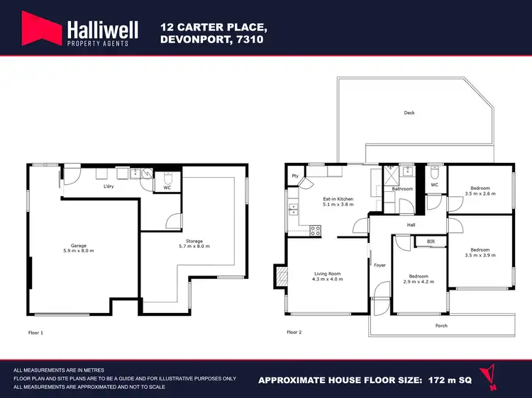 Floorplan of Homely house listing, 12 Carter Place, Devonport TAS 7310