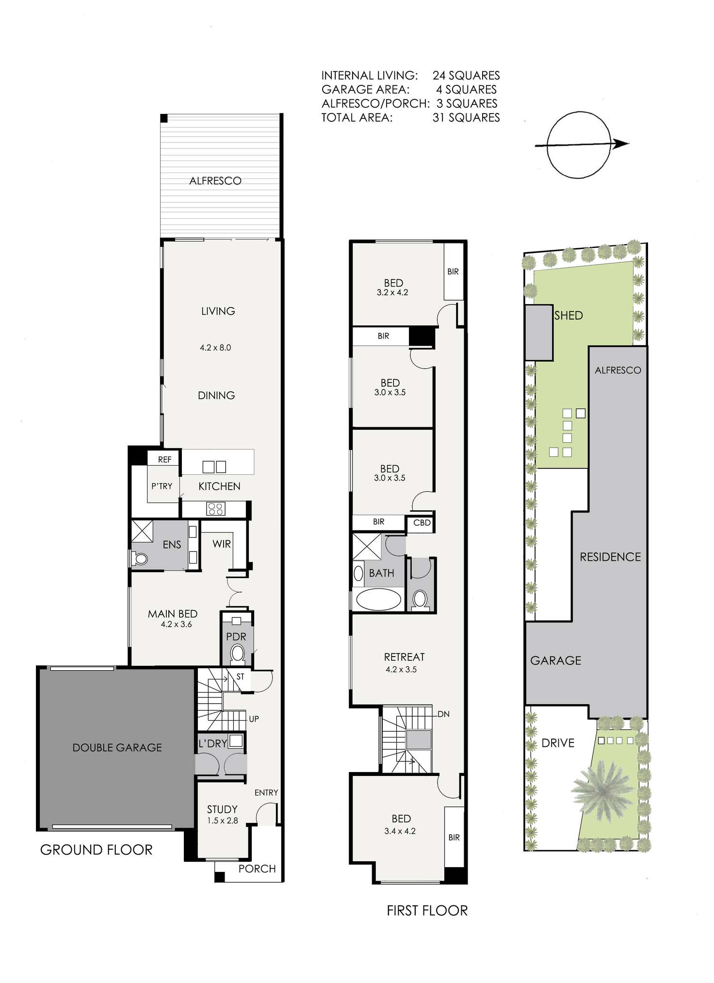 Floorplan of Homely townhouse listing, 66B Kirkwood Avenue, Seaford VIC 3198