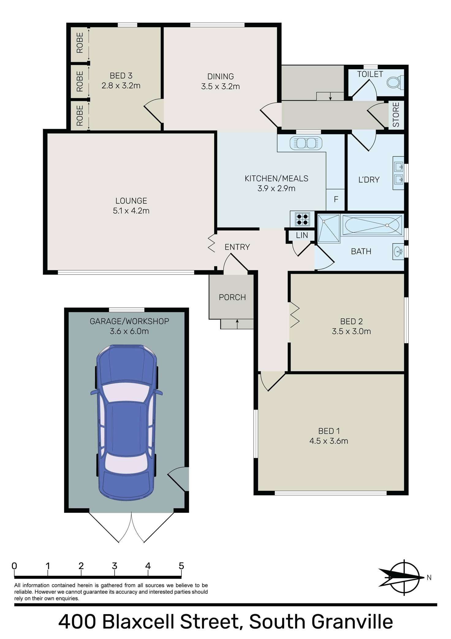 Floorplan of Homely house listing, 400 Blaxcell Street, Granville NSW 2142