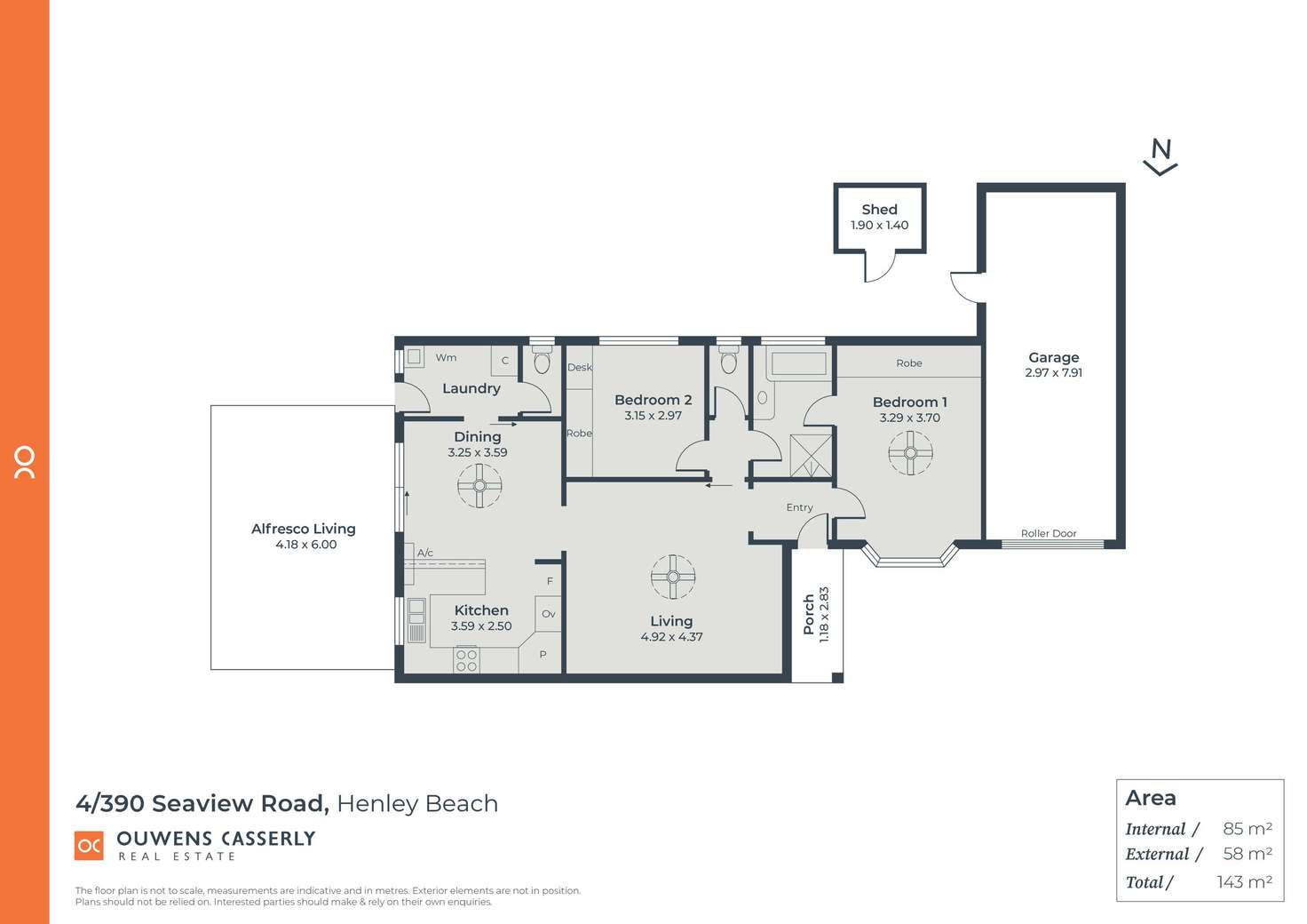 Floorplan of Homely unit listing, 4/390 Seaview Road, Henley Beach SA 5022