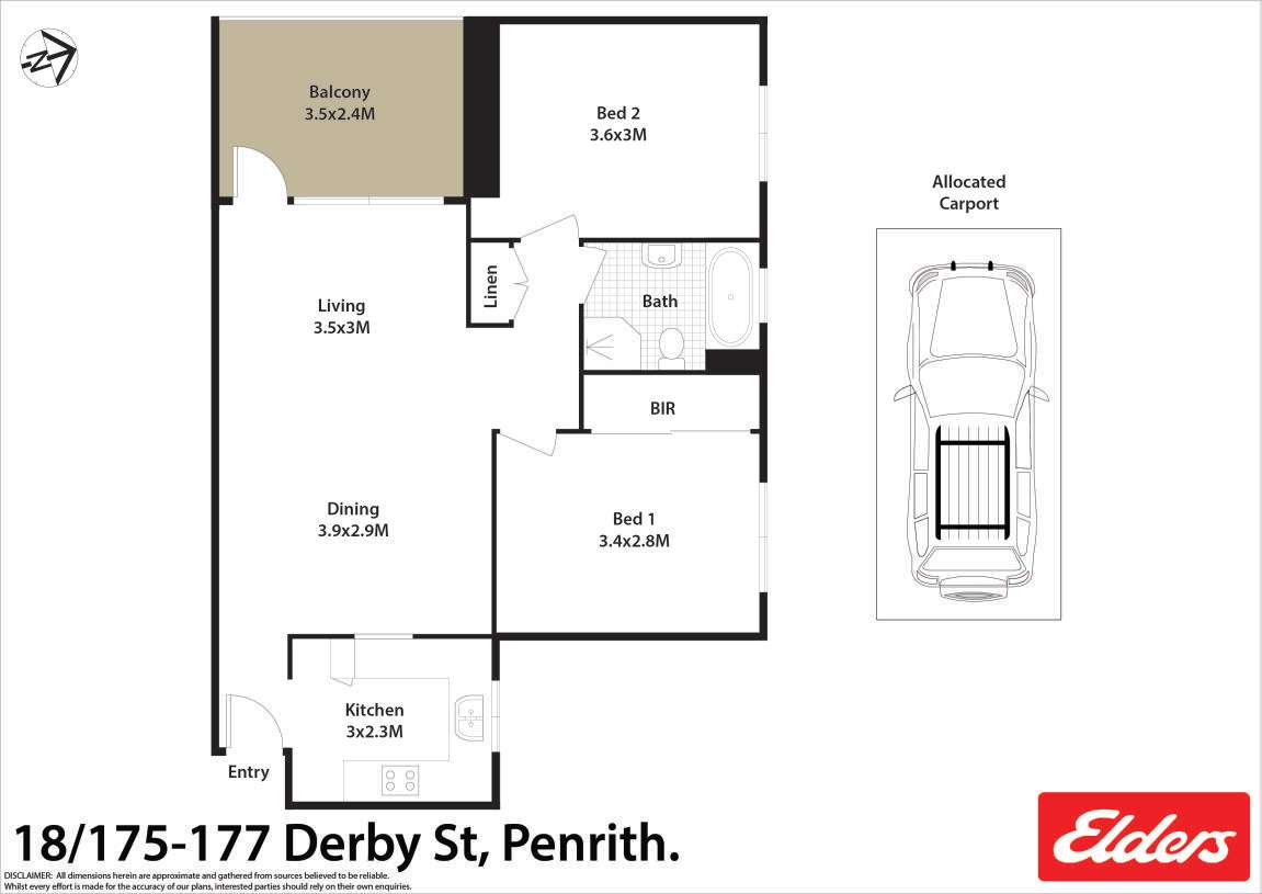 Floorplan of Homely unit listing, 18/175-177 Derby Street, Penrith NSW 2750