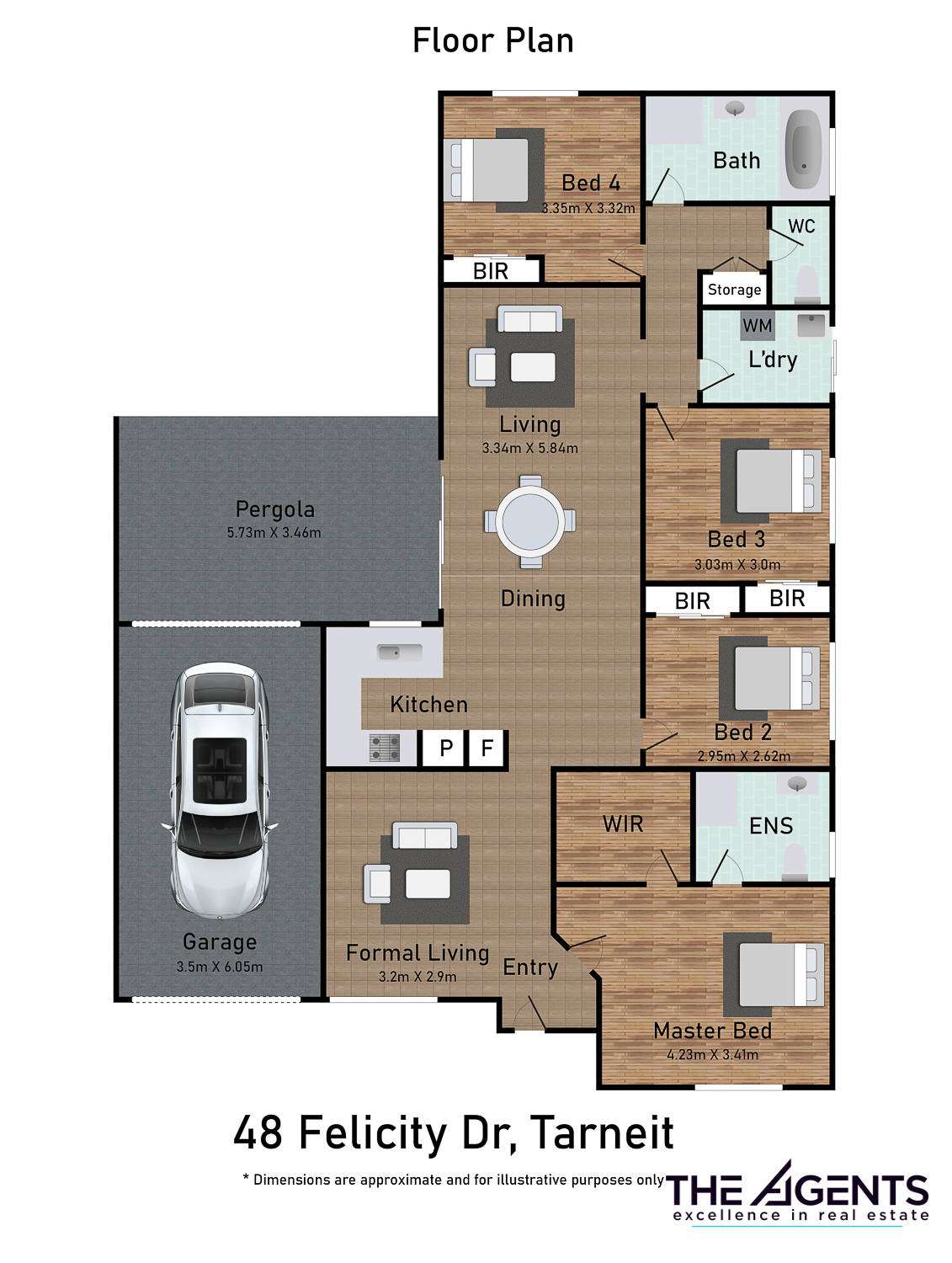 Floorplan of Homely house listing, 48 Felicity Drive, Tarneit VIC 3029