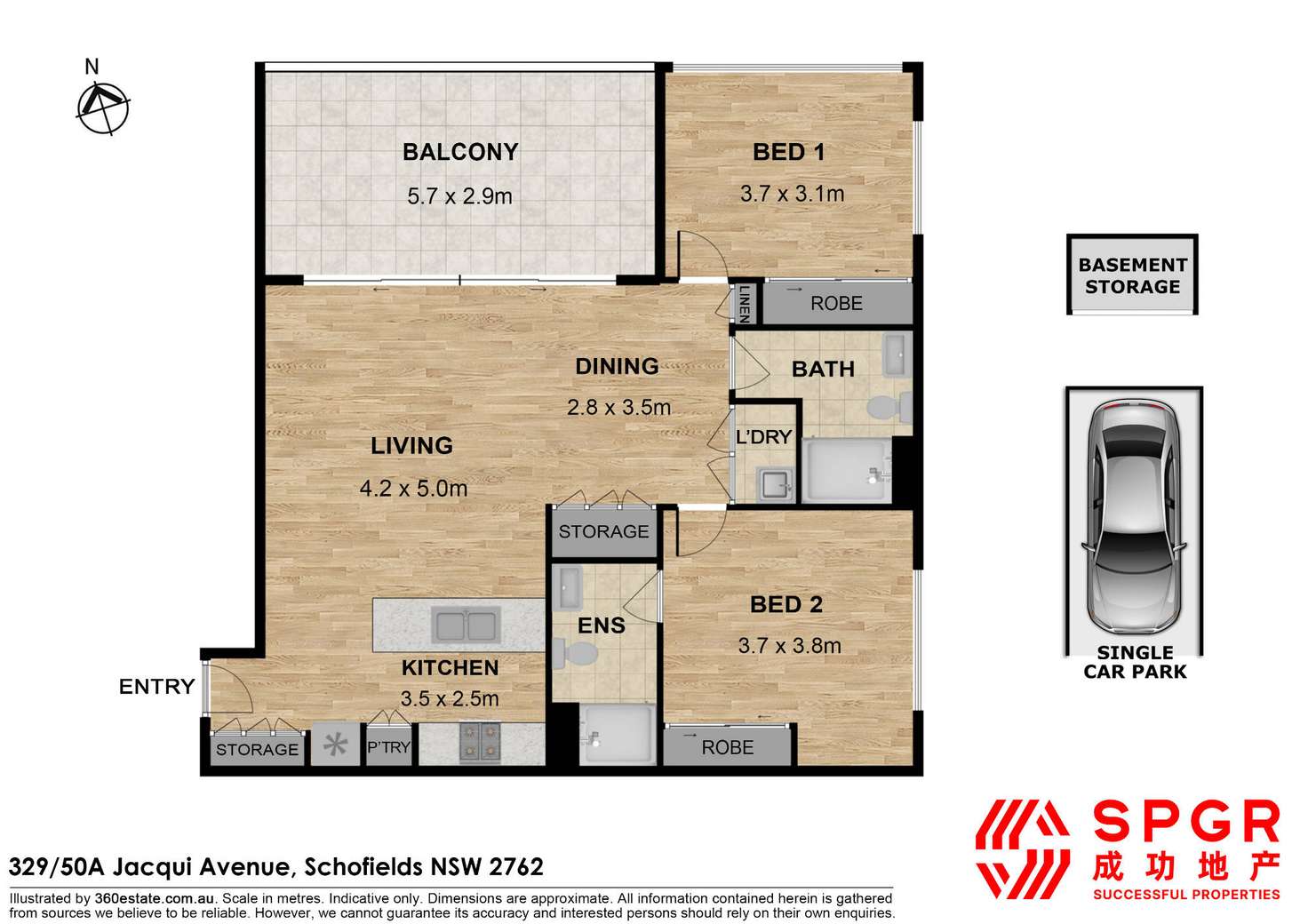Floorplan of Homely apartment listing, 329/50A Jacqui Avenue, Schofields NSW 2762