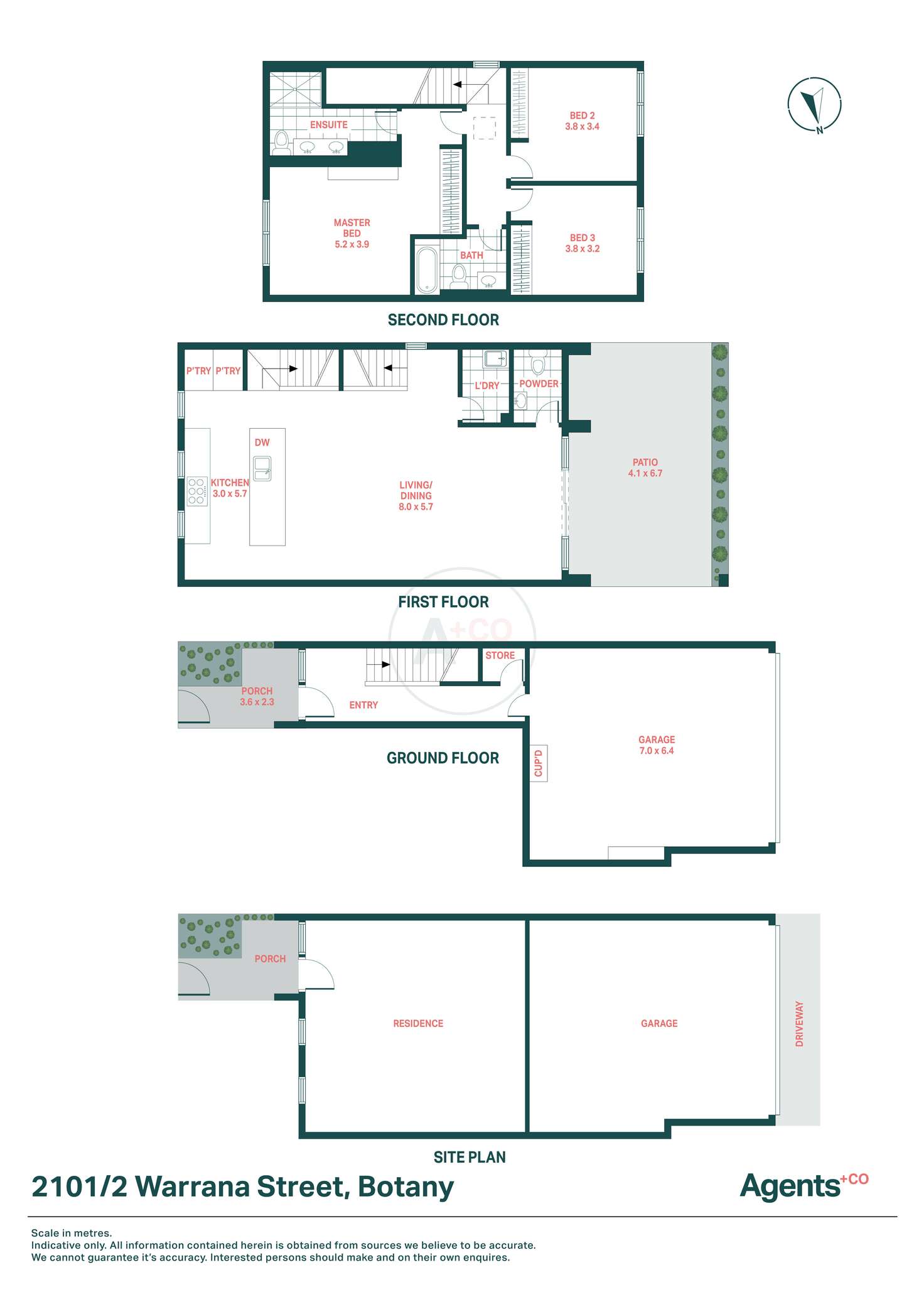 Floorplan of Homely townhouse listing, 2101/2 Warrana Street, Botany NSW 2019