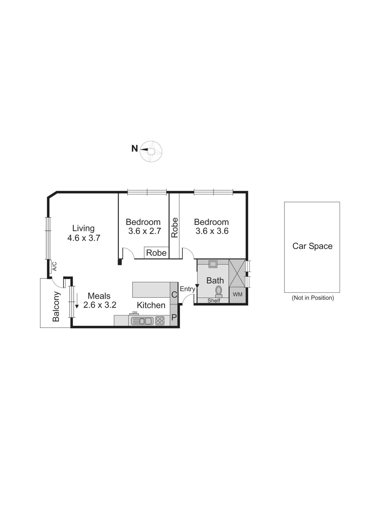 Floorplan of Homely apartment listing, 2/43 Milton Street, Elwood VIC 3184