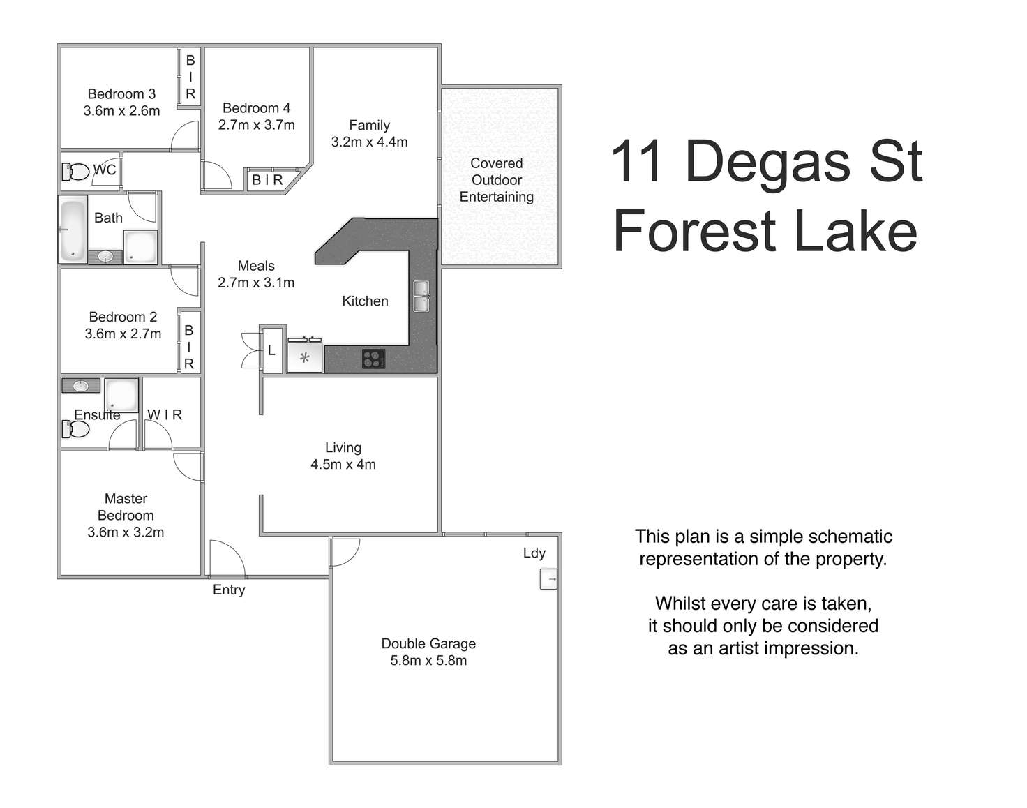 Floorplan of Homely house listing, 11 Degas Street, Forest Lake QLD 4078