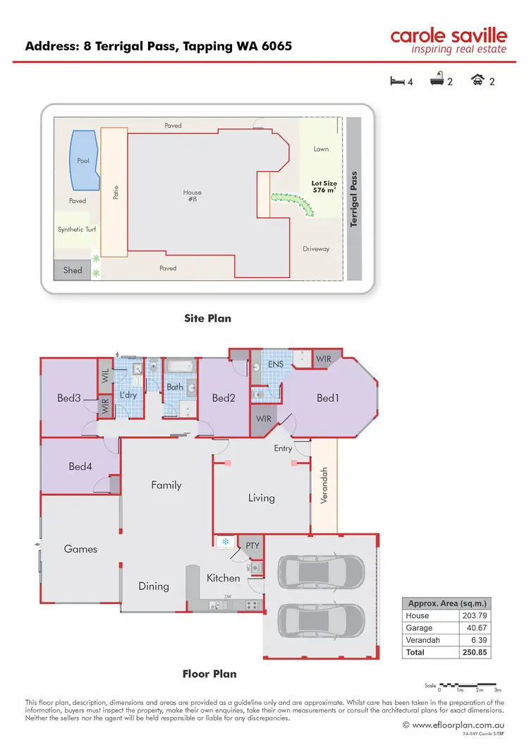 Floorplan of Homely house listing, 8 Terrigal Pass, Tapping WA 6065