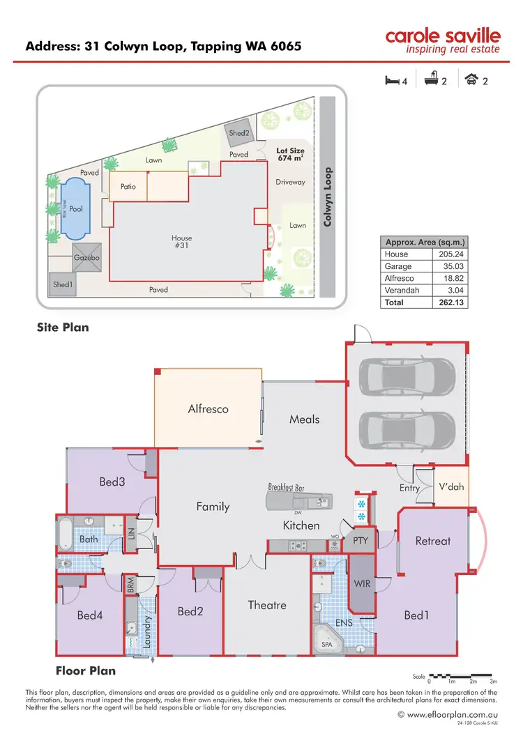 Floorplan of Homely house listing, 31 Colwyn Loop, Tapping WA 6065