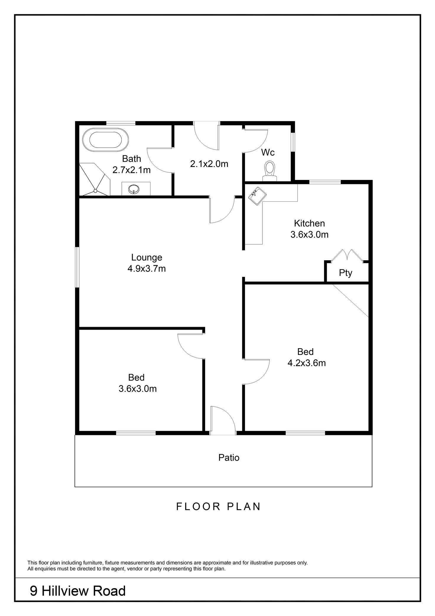 Floorplan of Homely house listing, 9 Hillview Road, Goulburn NSW 2580