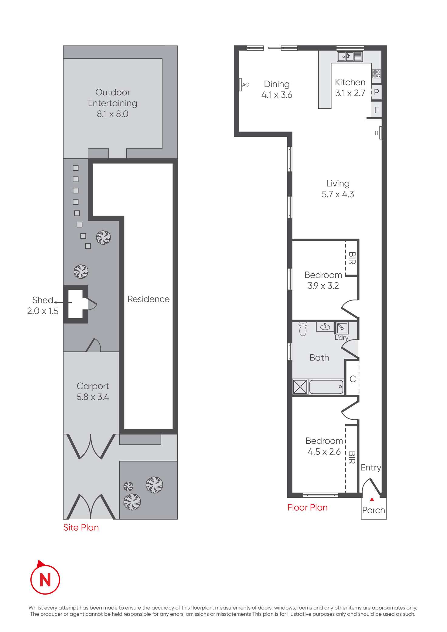 Floorplan of Homely unit listing, 1/49 Songlark Crescent, Werribee VIC 3030
