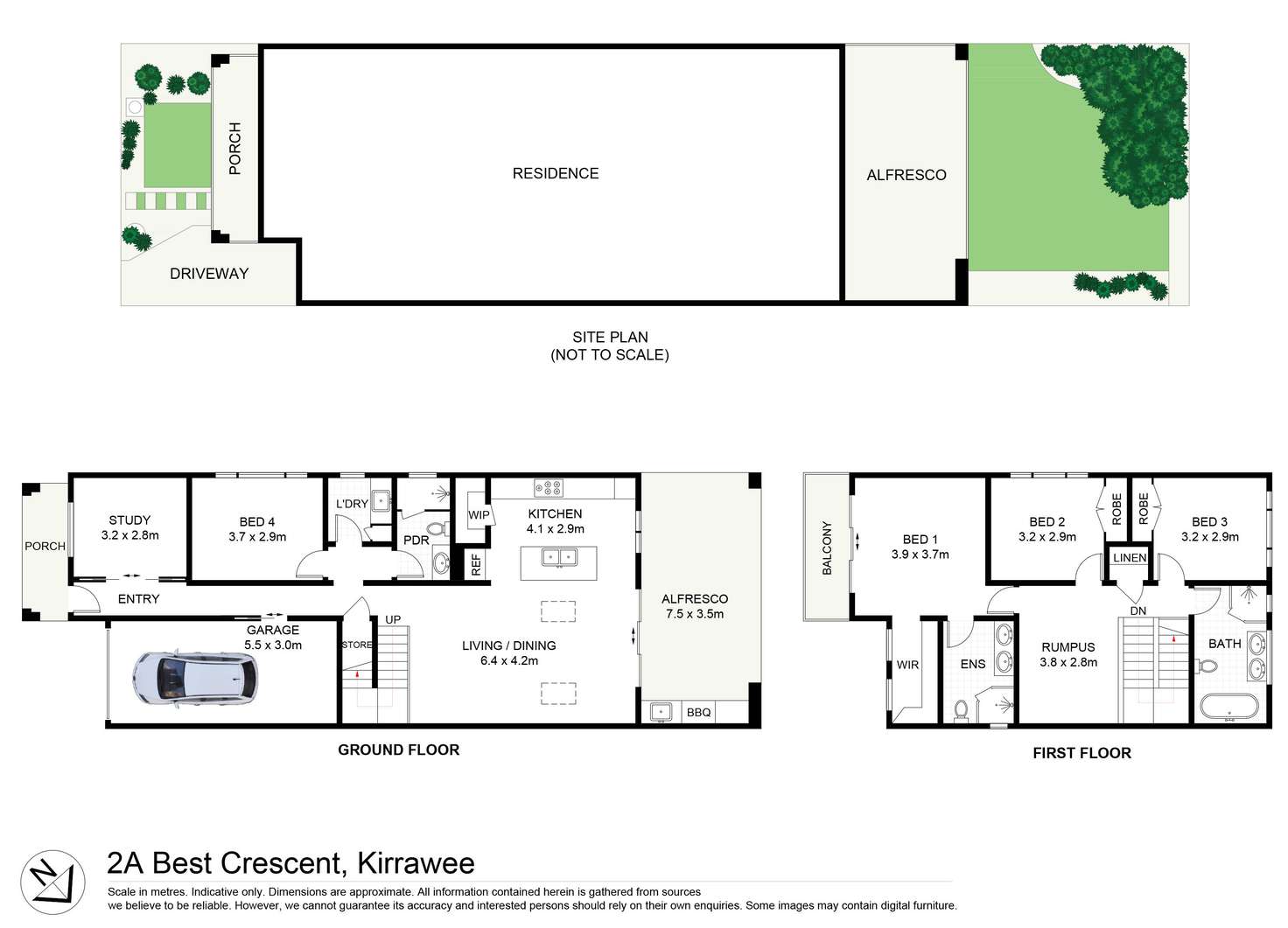Floorplan of Homely semiDetached listing, 2A Best Crescent, Kirrawee NSW 2232