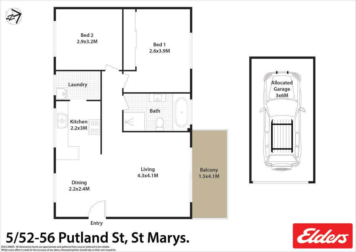 Floorplan of Homely apartment listing, 5/52-56 Putland Street, St Marys NSW 2760