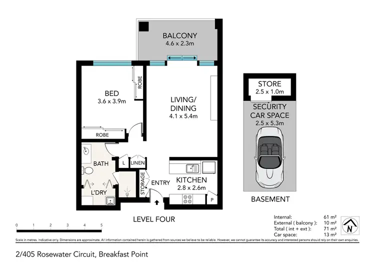 Floorplan of Homely apartment listing, 405/2 Rosewater Circuit, Breakfast Point NSW 2137