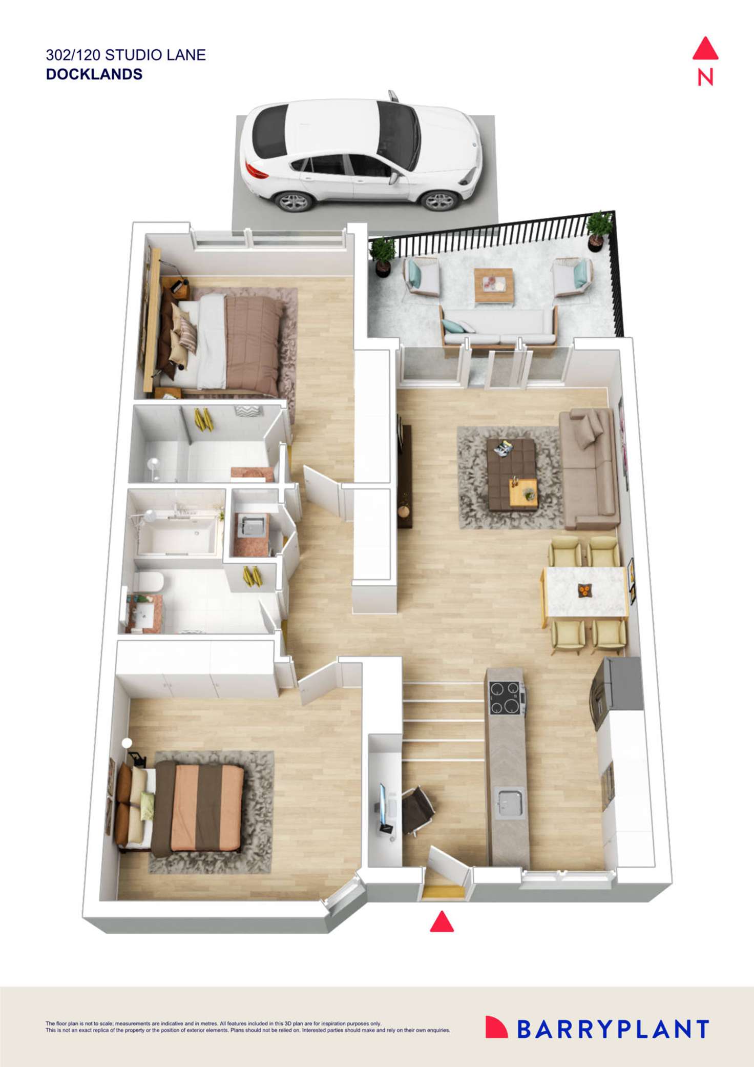 Floorplan of Homely apartment listing, 302/120 Studio Lane, Docklands VIC 3008