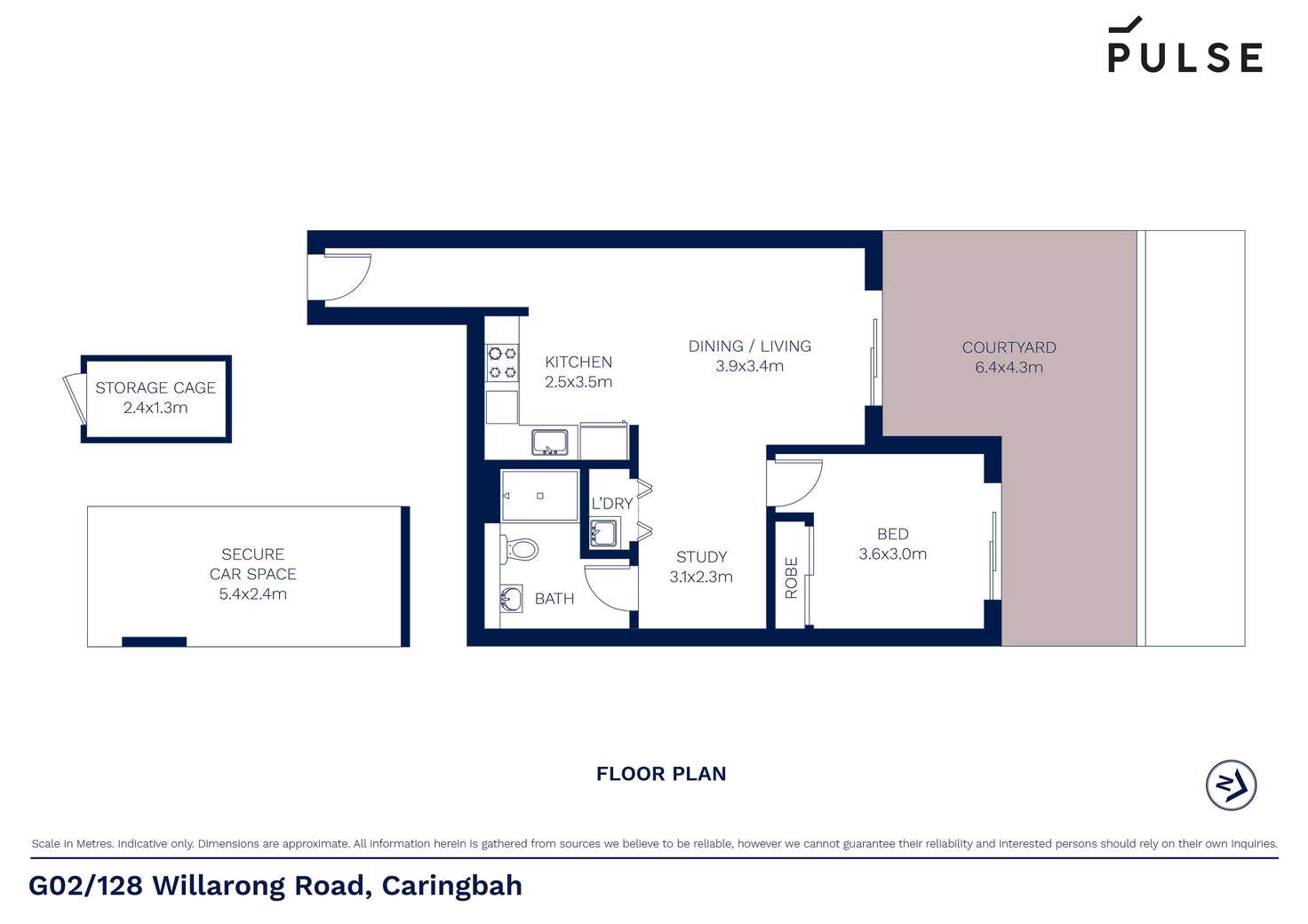 Floorplan of Homely apartment listing, G02/128 Willarong Road, Caringbah NSW 2229