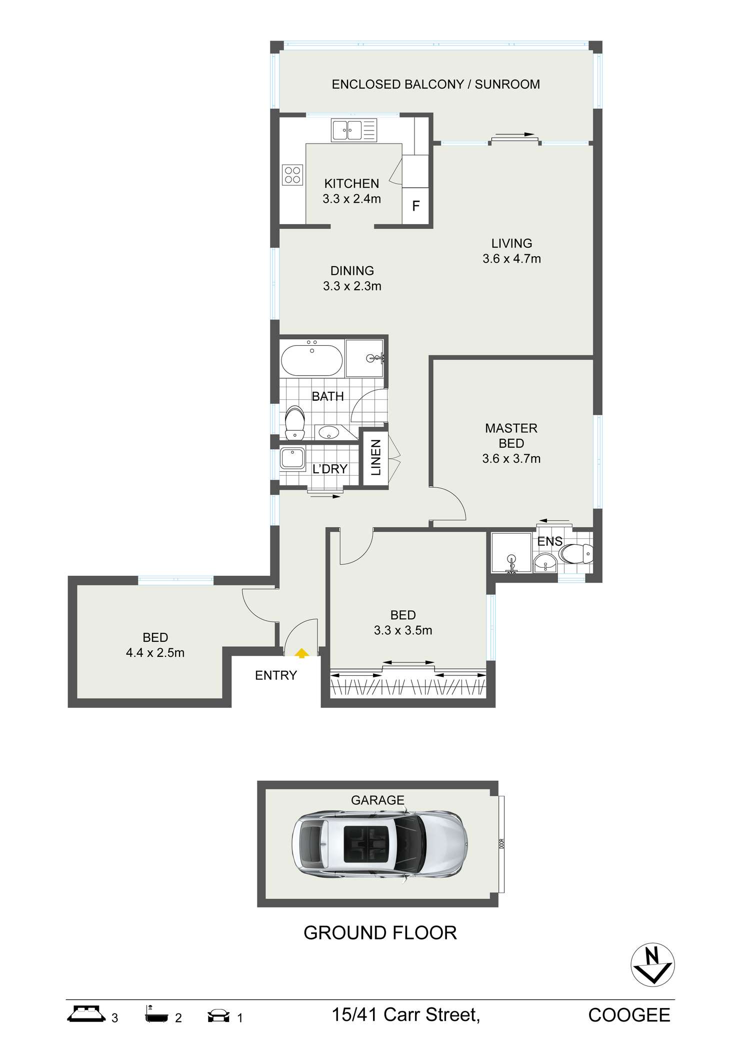 Floorplan of Homely apartment listing, 15/41-43 Carr Street, Coogee NSW 2034