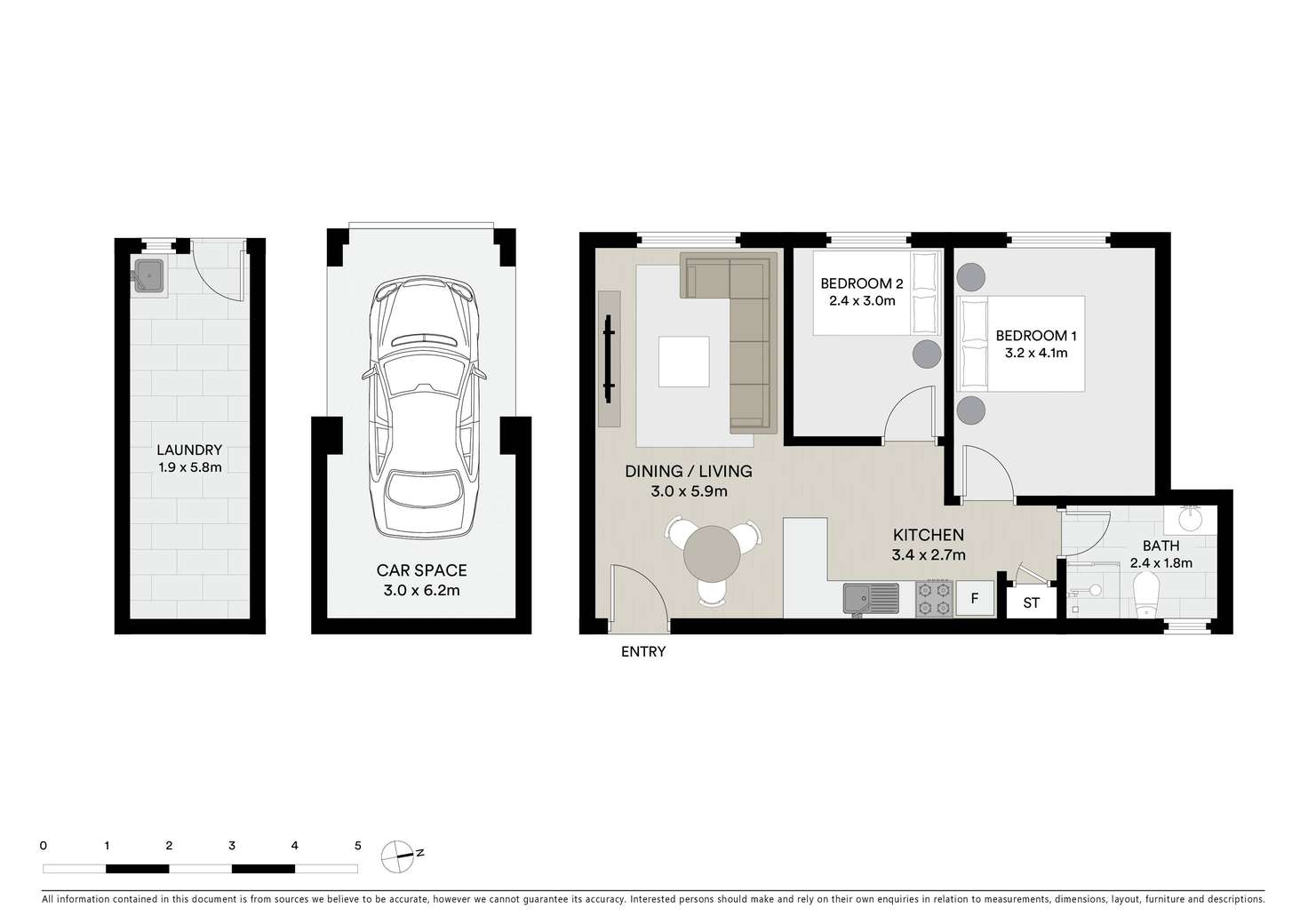 Floorplan of Homely unit listing, 5/33A Frederick Street, East Gosford NSW 2250