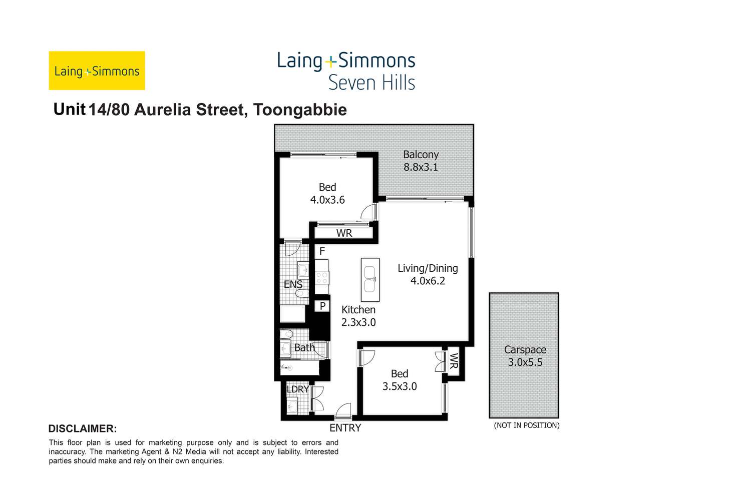 Floorplan of Homely apartment listing, 14/80-82 Aurelia Street, Toongabbie NSW 2146