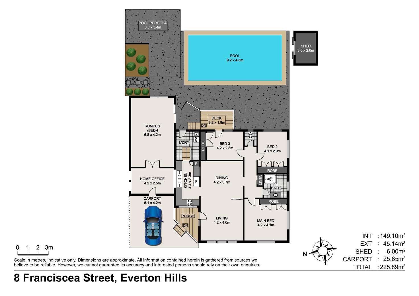 Floorplan of Homely house listing, 8 Franciscea Street, Everton Hills QLD 4053