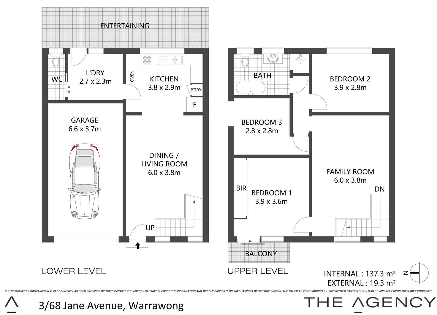 Floorplan of Homely townhouse listing, 3/68 Jane Avenue, Warrawong NSW 2502