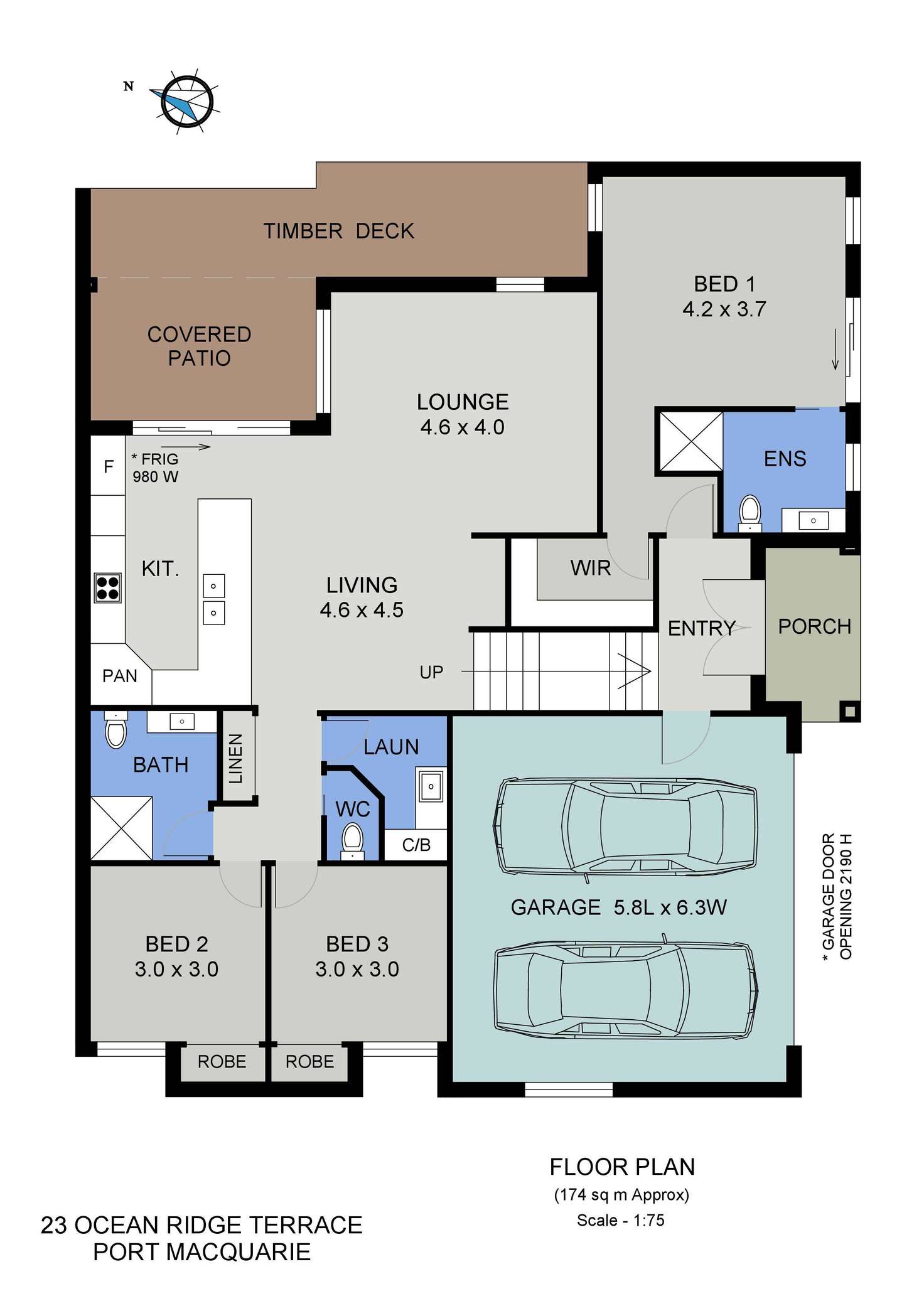 Floorplan of Homely house listing, 23 Ocean Ridge Terrace, Port Macquarie NSW 2444