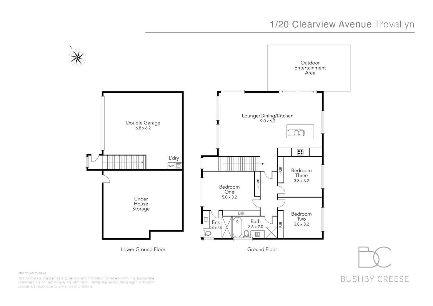Floorplan of Homely house listing, 1/20 Clearview Avenue, Trevallyn TAS 7250