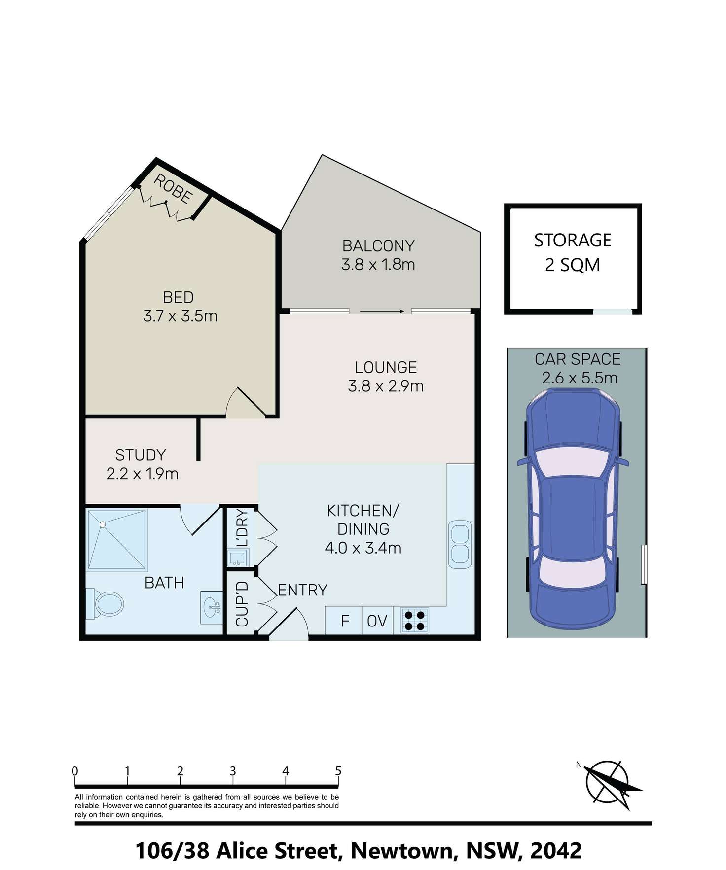 Floorplan of Homely apartment listing, 106/38 Alice Street, Newtown NSW 2042