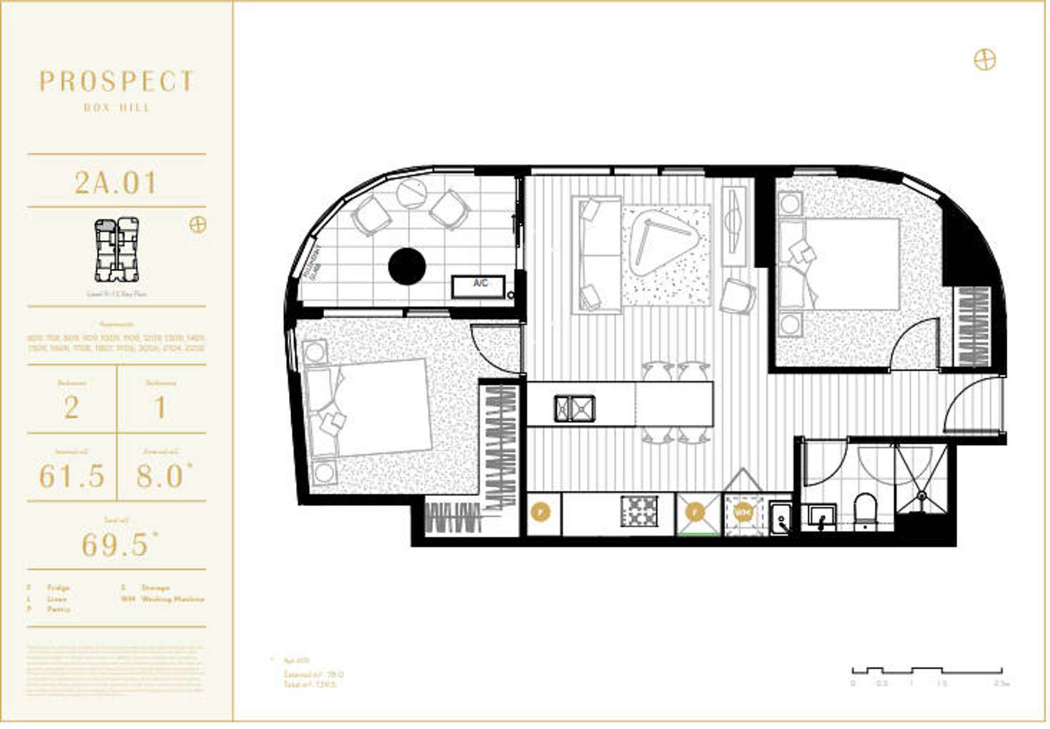 Floorplan of Homely apartment listing, 2006/9-11 Prospect Street, Box Hill VIC 3128